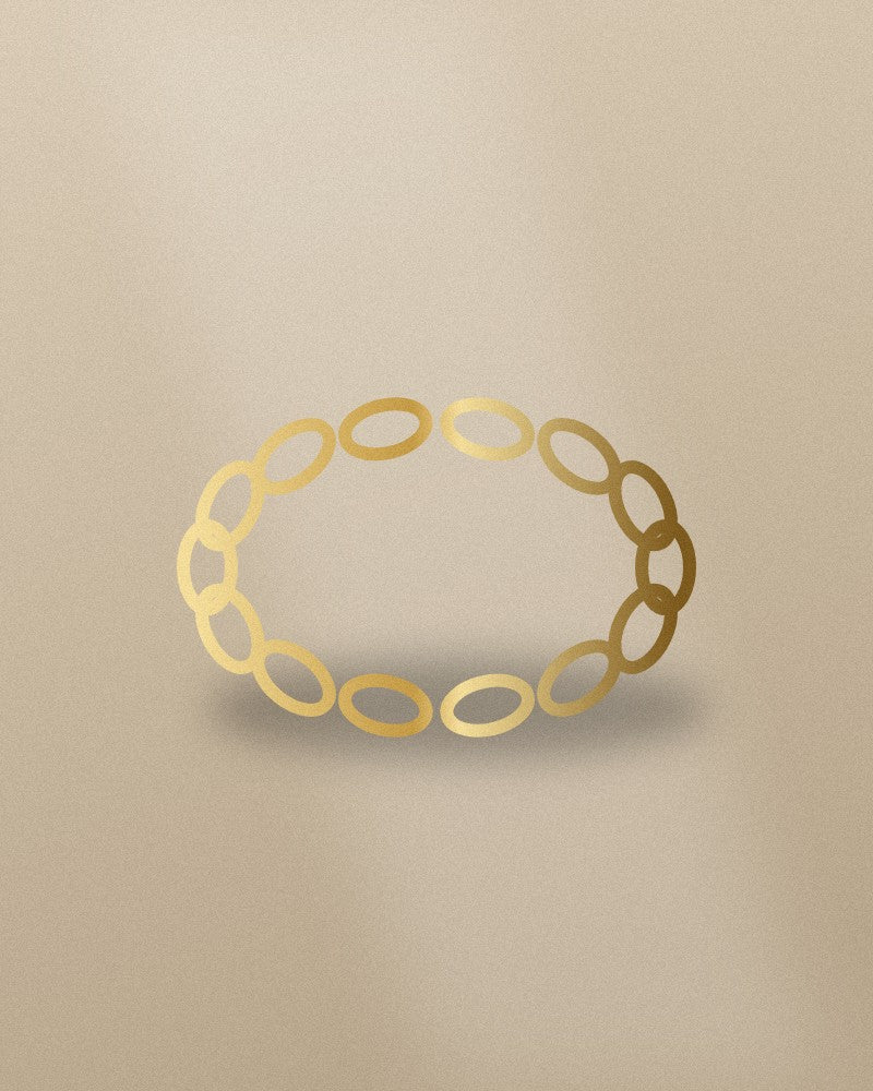 Chain link bracelet, 14k gold vermeil