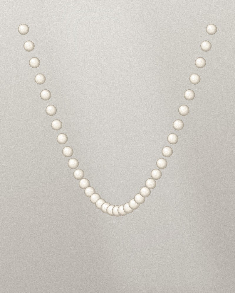 Freshwater pearl necklace, 42 cm