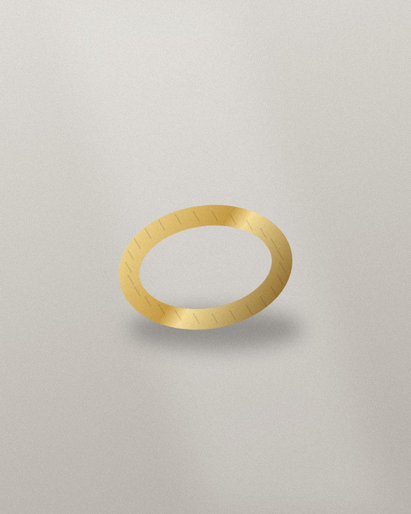 Hammered band ring, 14k gold vermeil