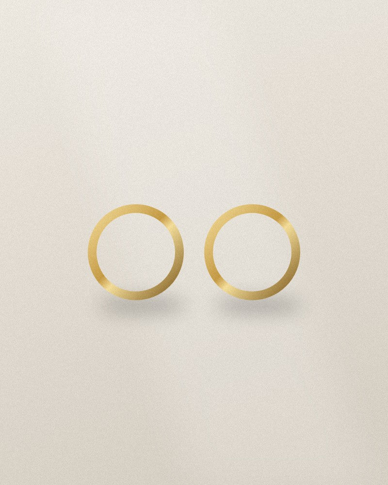 Small hoop earrings, 14k gold vermeil