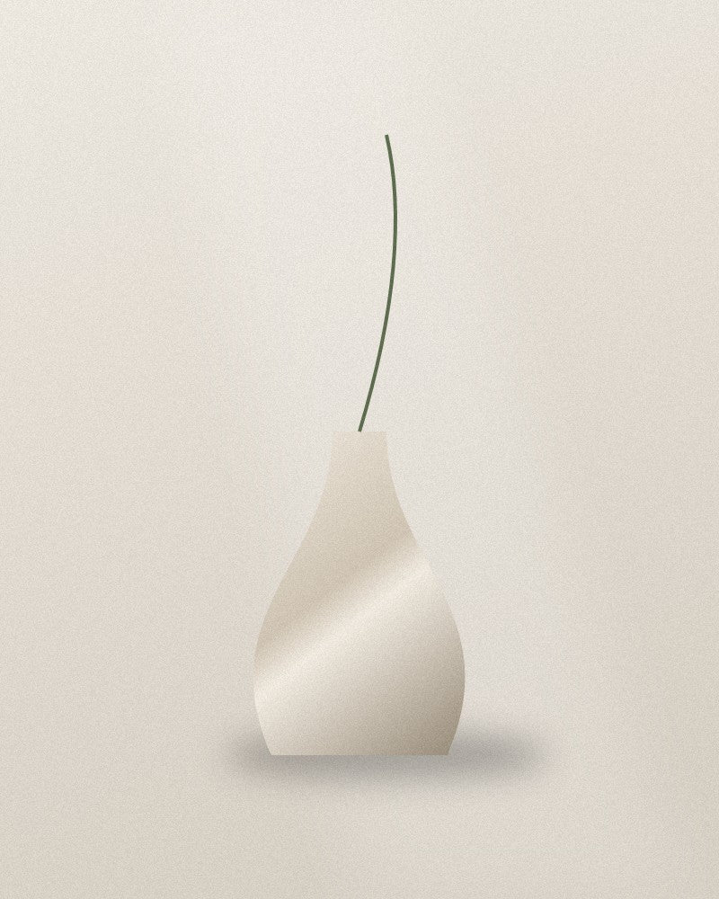 Stoneware bud vase, ash glaze