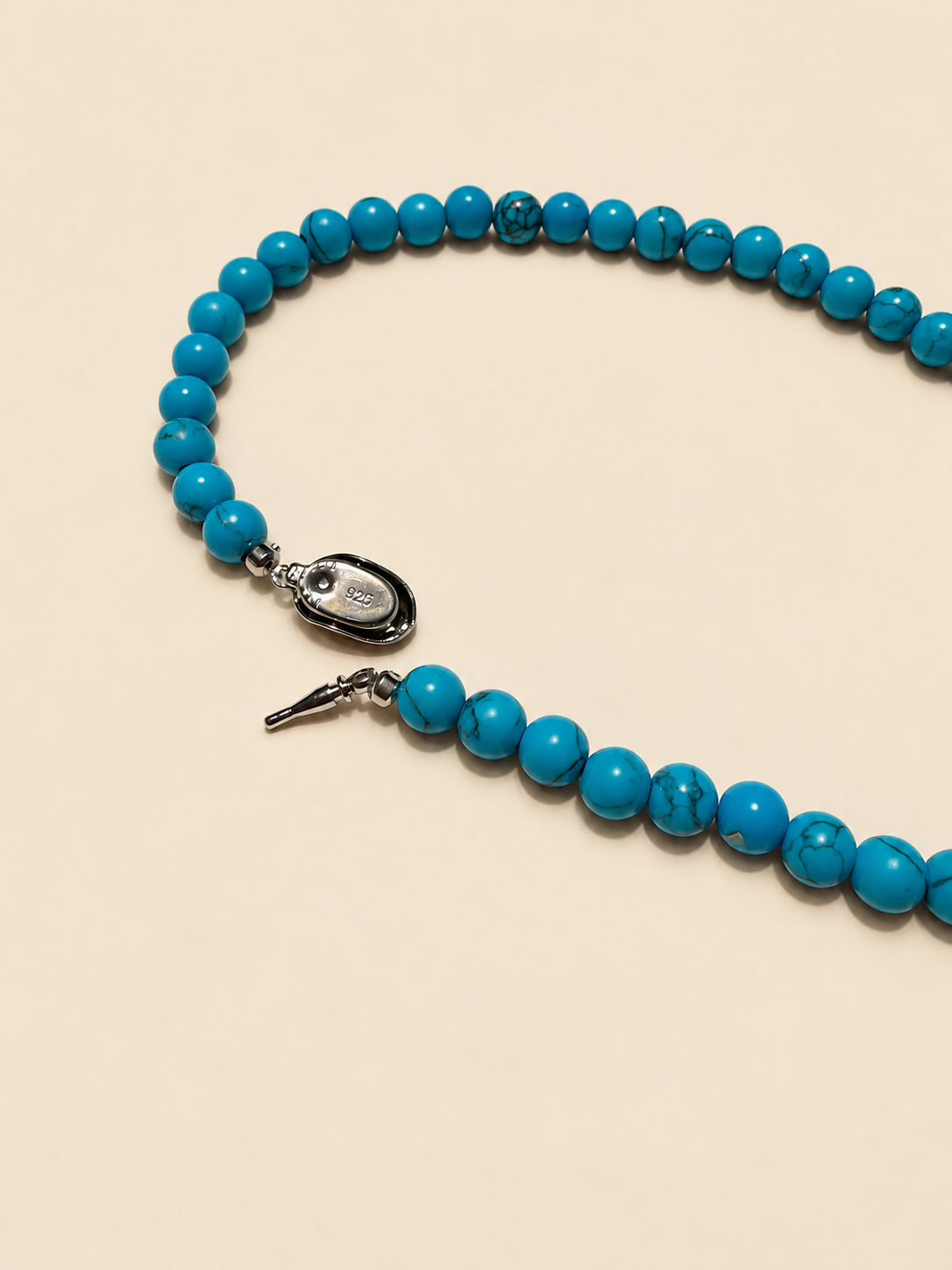 925 sterling silver clasp of the turquoise necklace